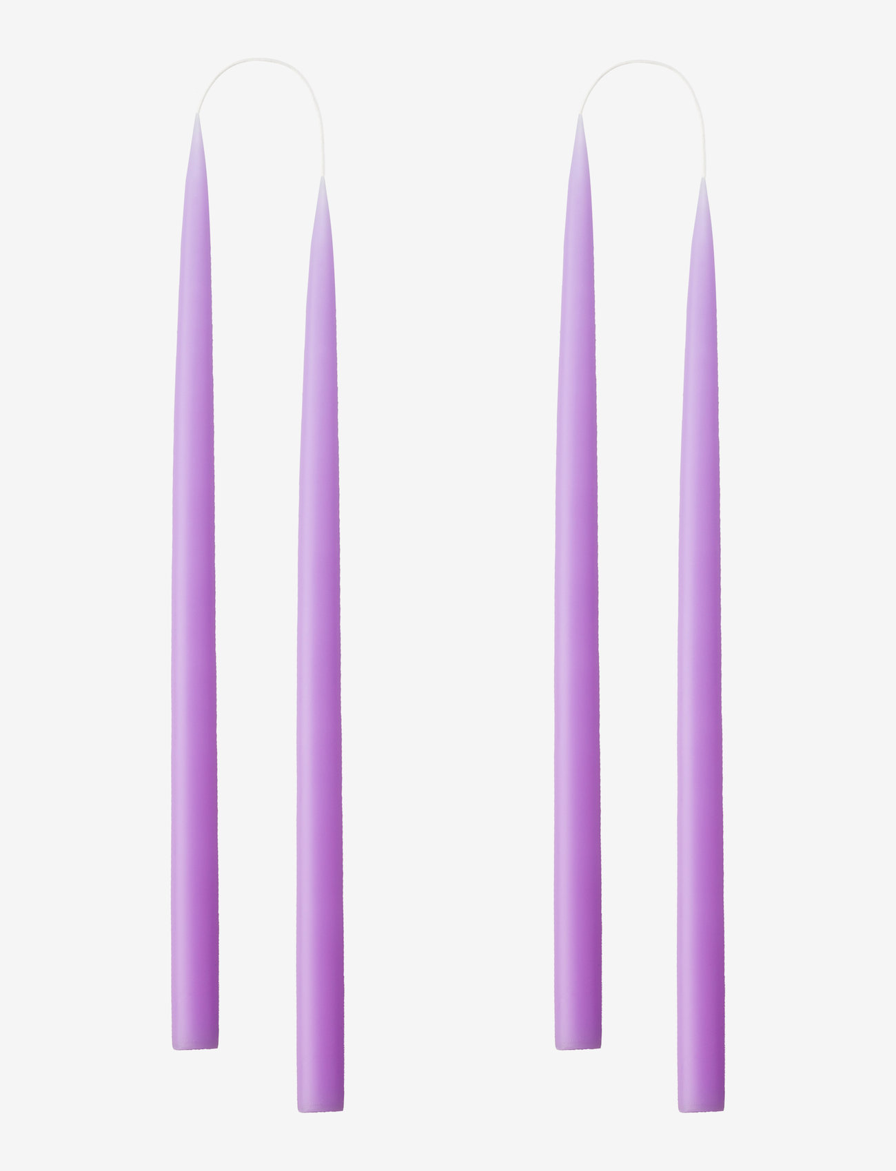 Kunstindustrien - Hand Dipped Candles, 4 pack - stagelys - pastel purple - 1