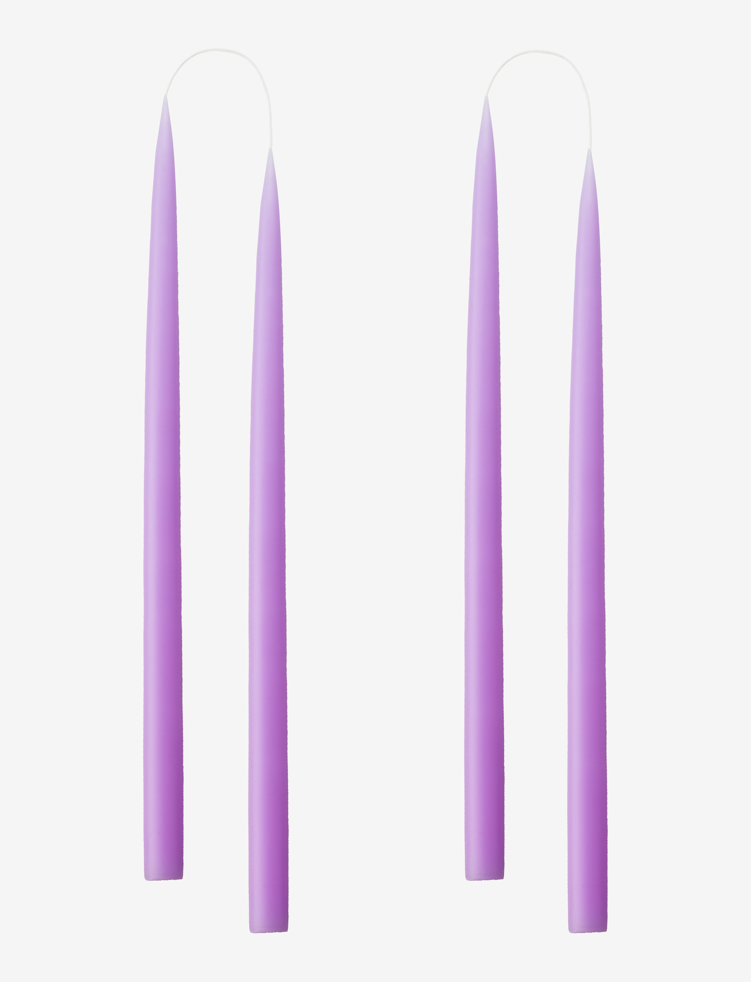 Kunstindustrien Hand Dipped Candles, 4 pack - Küünlad - PASTEL PURPLE / purple
