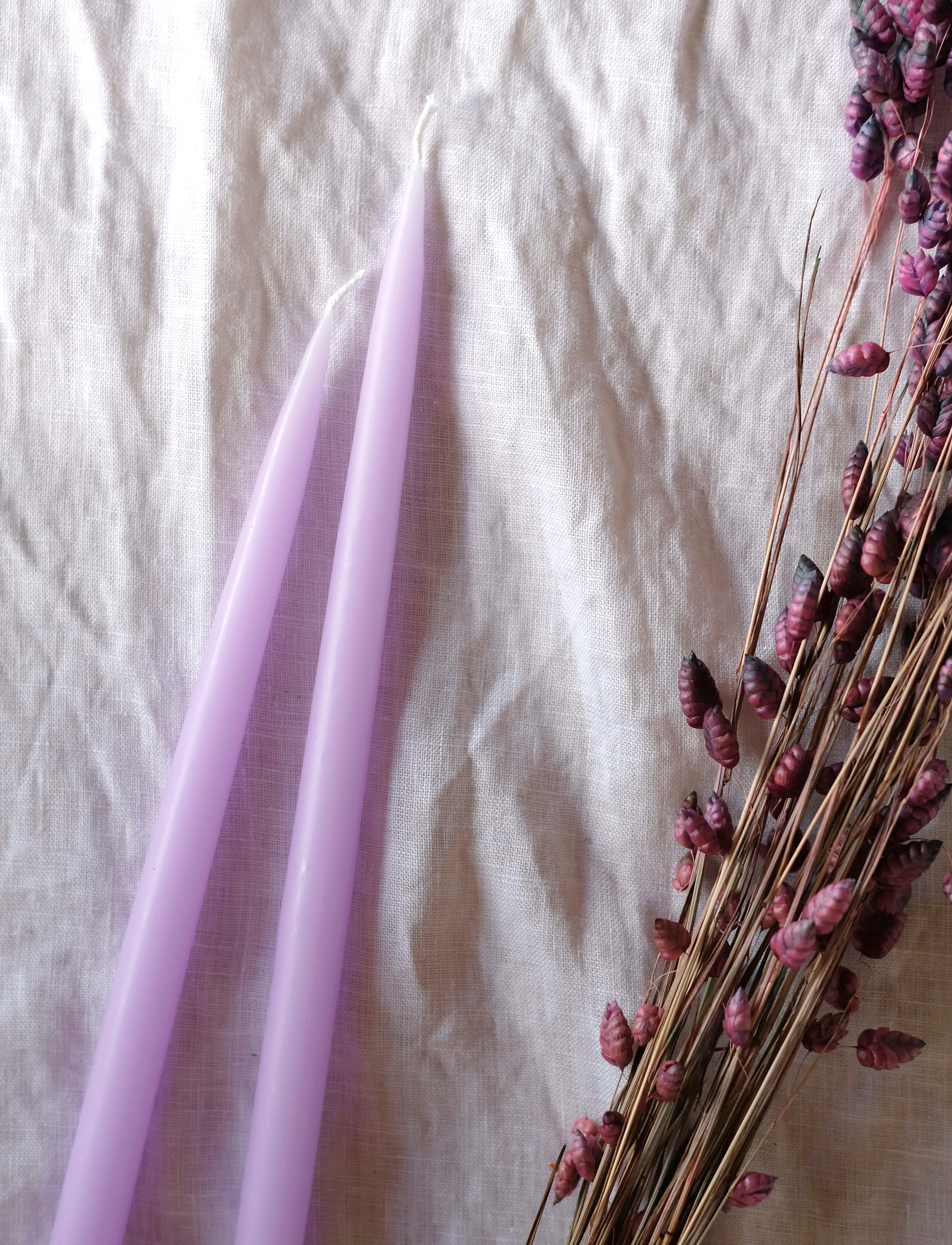 Kunstindustrien Hand Dipped Candles, 4 Pack, One Size, Purple, Stearinlys > Søjlelys, Unisex