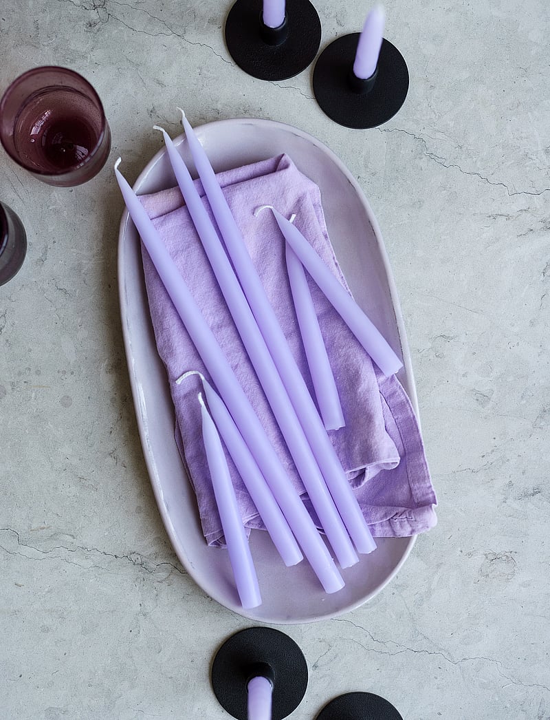 Kunstindustrien - Hand Dipped Candles, 4 pack - pikad küünlad - pastel purple - 5