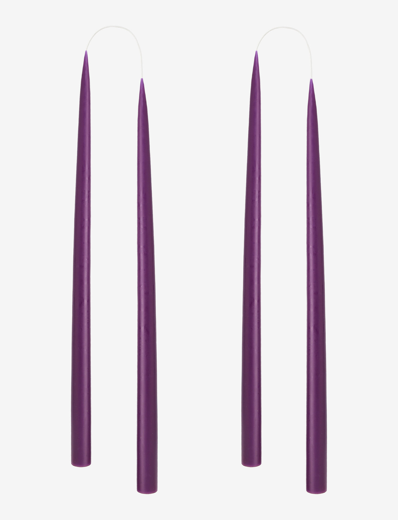 Kunstindustrien - Hand Dipped Candles, 4 pack - stagelys - violet - 0