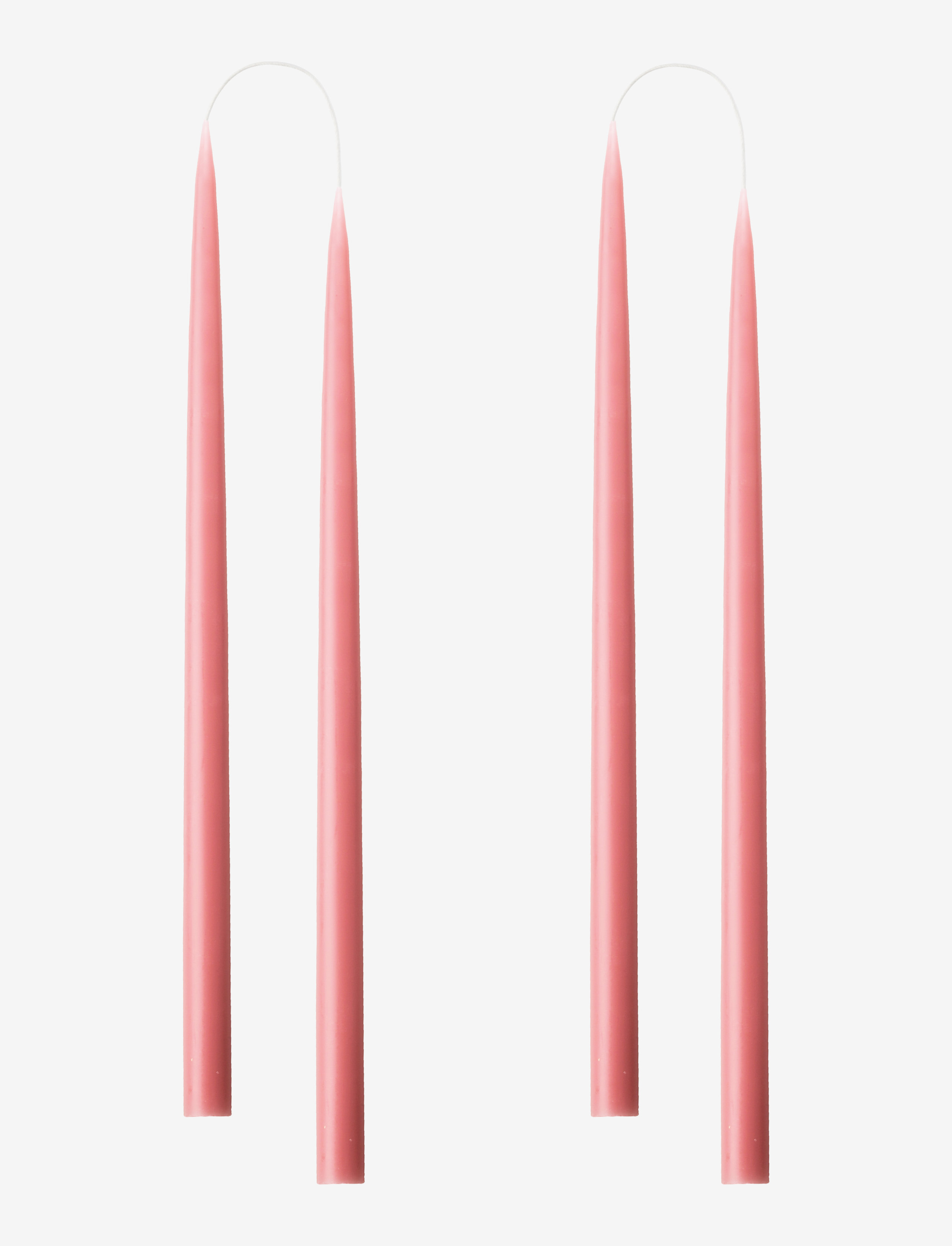 Kunstindustrien Hand Dipped Candles, 4 pack - Küünlad - DARK OLD ROSE / pink/rose