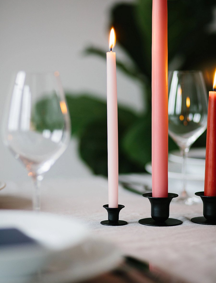 Kunstindustrien - Hand Dipped Candles, 4 pack - madalaimad hinnad - dark old rose - 3