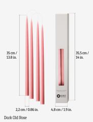 Kunstindustrien - Hand Dipped Candles, 4 pack - lowest prices - dark old rose - 2