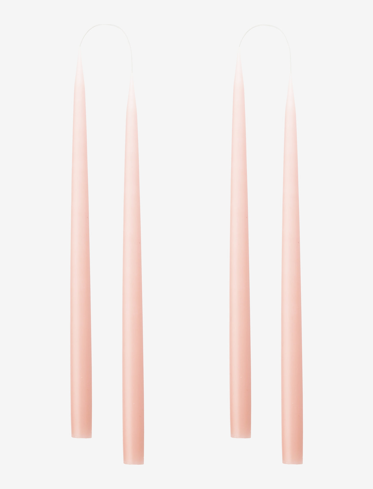 Kunstindustrien - Hand Dipped Candles, 4 pack - stagelys - old rose - 0