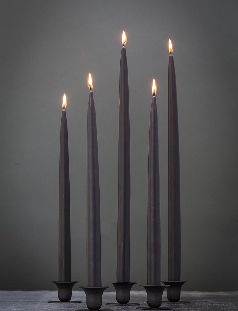 Kunstindustrien - Hand Dipped Candles, 4 pack - madalaimad hinnad - black - 4