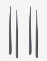 Hand Dipped Candles, 4 pack - CARCOAL GREY