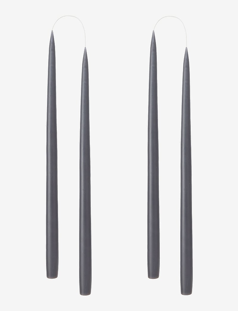 Kunstindustrien - Hand Dipped Candles, 4 pack - die niedrigsten preise - carcoal grey - 0