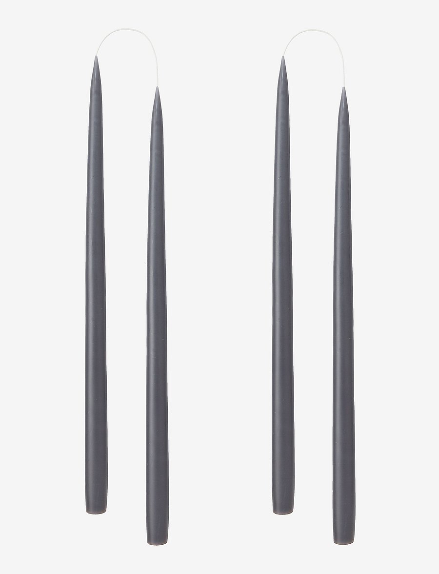 Kunstindustrien - Hand Dipped Candles, 4 pack - madalaimad hinnad - carcoal grey - 0