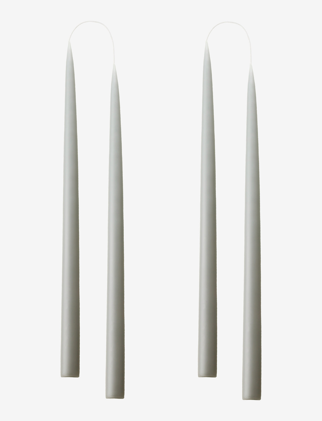 Kunstindustrien - Hand Dipped Candles, 4 pack - kronljus - grey - 0