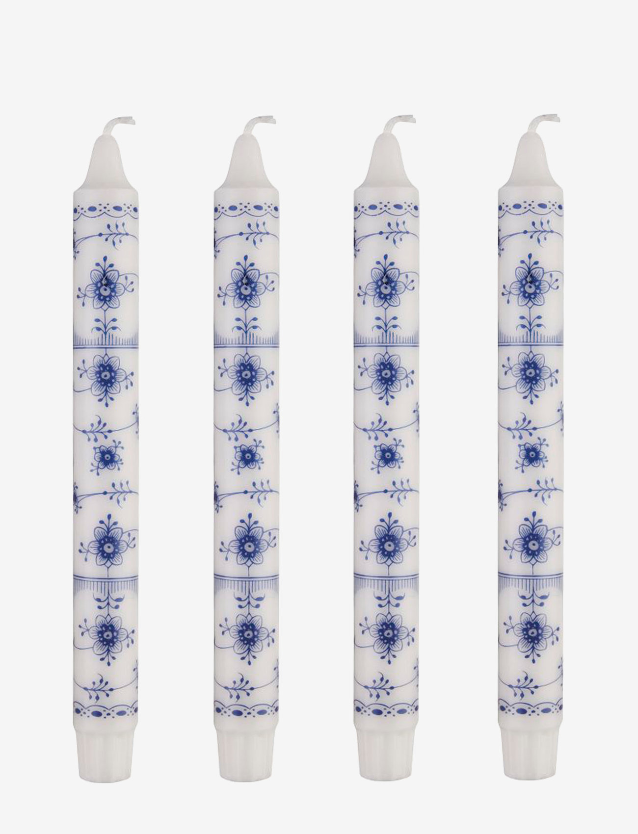 Kunstindustrien - Musselmalet Taper Candles, 4 pack - Świece pojedyncze - blue pattern - 1