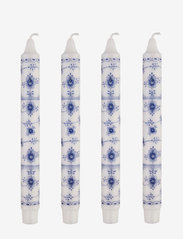 Musselmalet Taper Candles, 4 pack - BLUE PATTERN