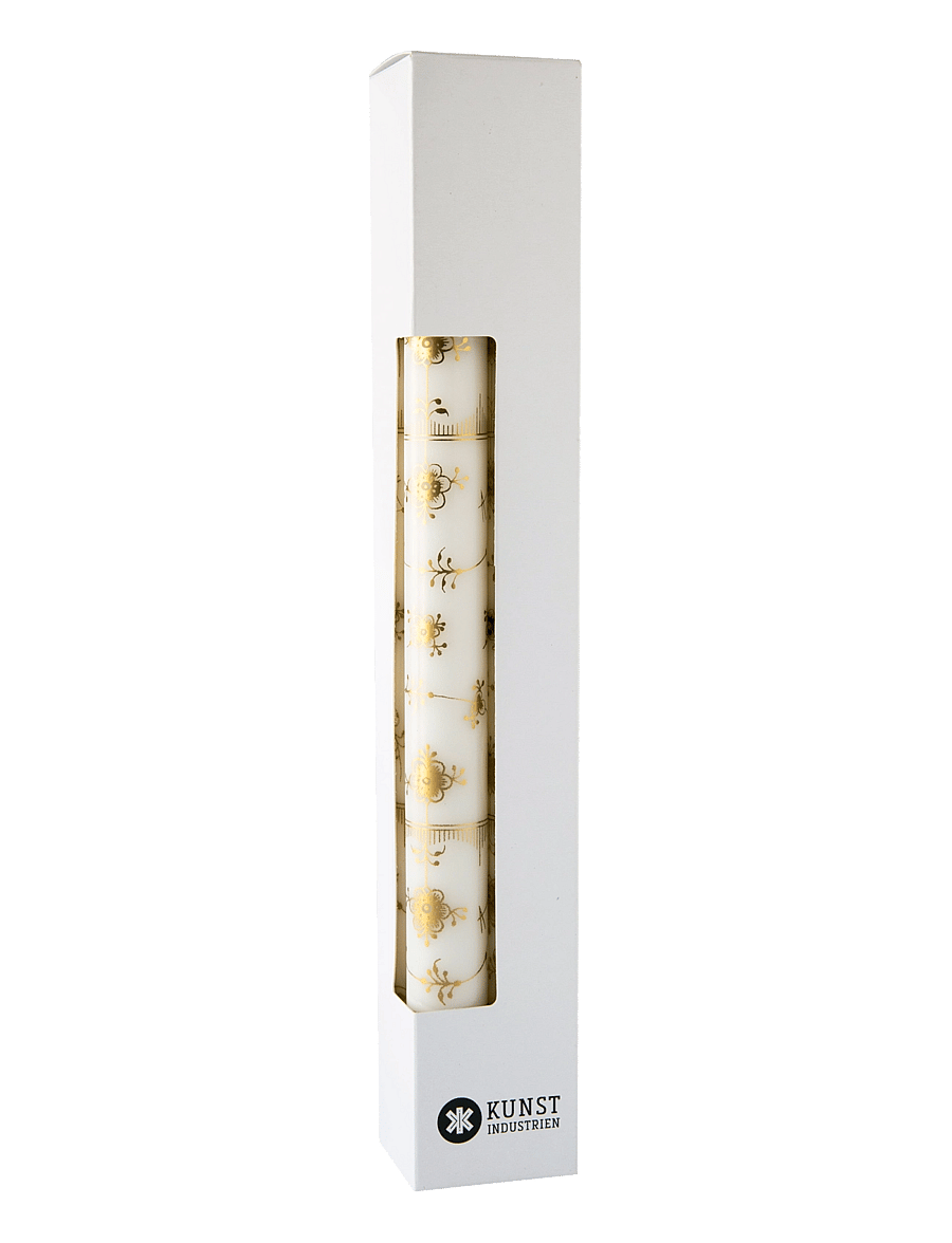 Kunstindustrien - Classic Candles - Gift box w. 4 pcs - tischkerzen - gold pattern - 1