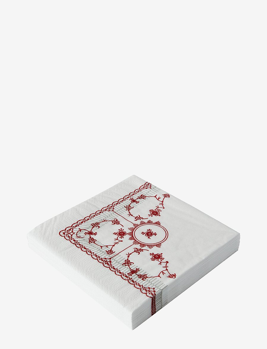 Kunstindustrien - Classic Napkins, 33x33 cm, 20 pcs. - pabersalvrätikud - red pattern - 1