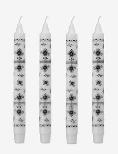 Musselmalet Taper Candles, 4 pack, Kunstindustrien