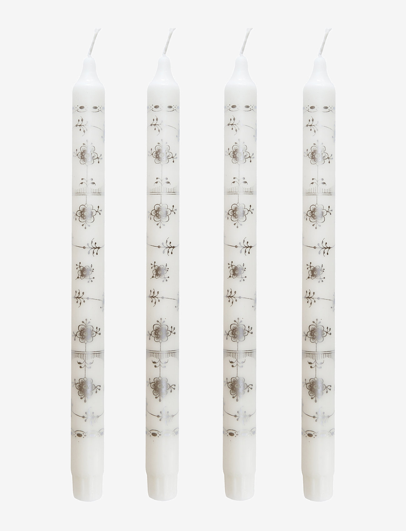 Kunstindustrien - Classic Candles - Gift box w. 4 pcs - pikad küünlad - silver pattern - 0
