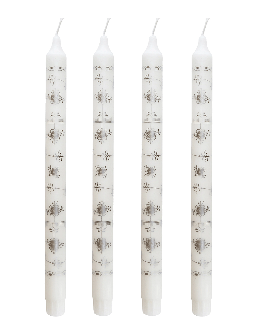 Kunstindustrien - Classic Candles - Gift box w. 4 pcs - madalaimad hinnad - silver pattern - 0