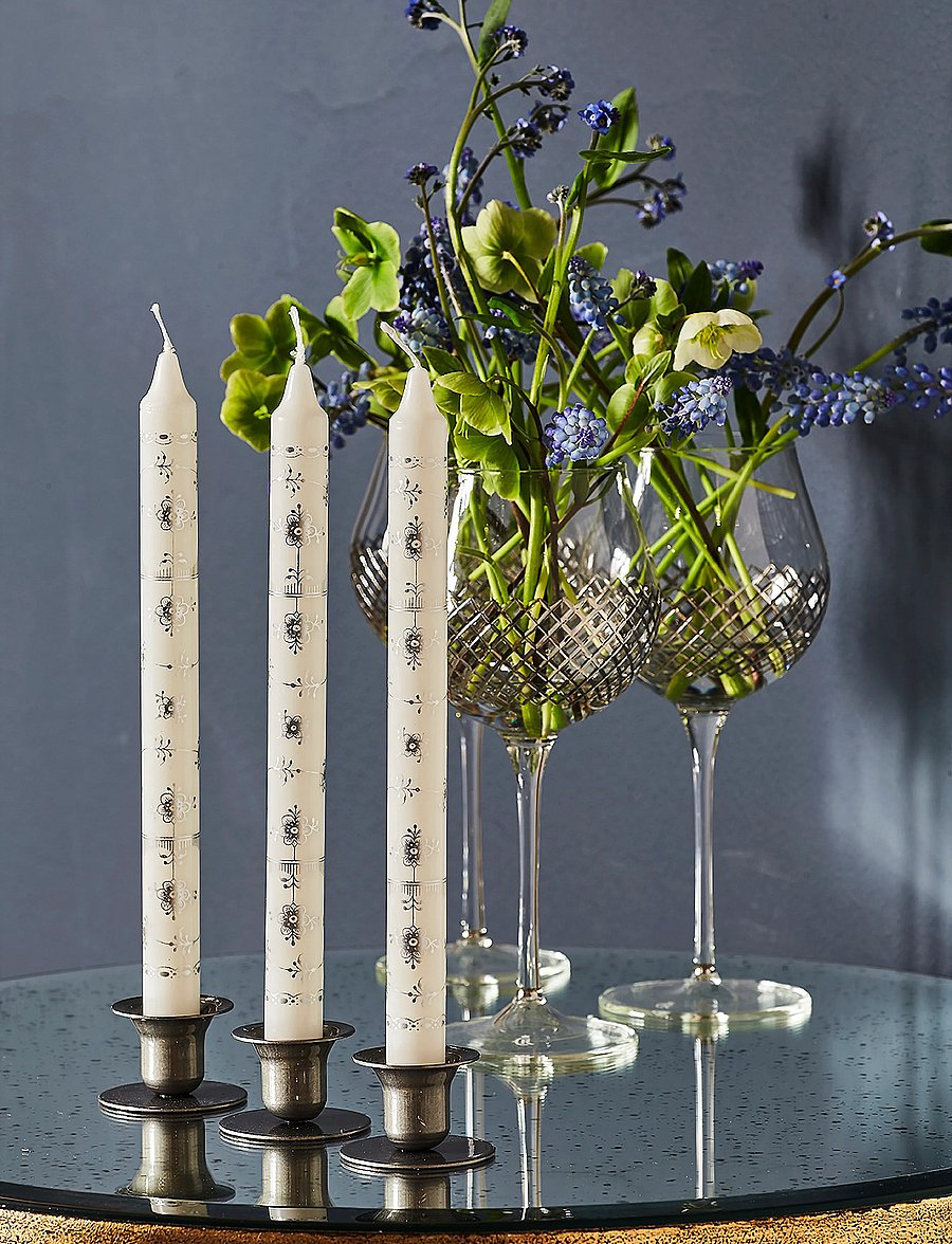 Kunstindustrien - Classic Candles - Gift box w. 4 pcs - madalaimad hinnad - silver pattern - 2
