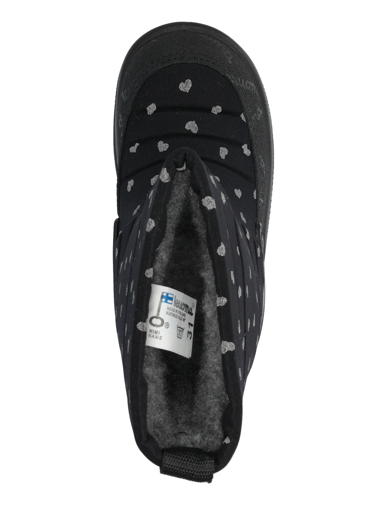 Kuoma - Putkivarsi - winter boots - black cute reflective - 3