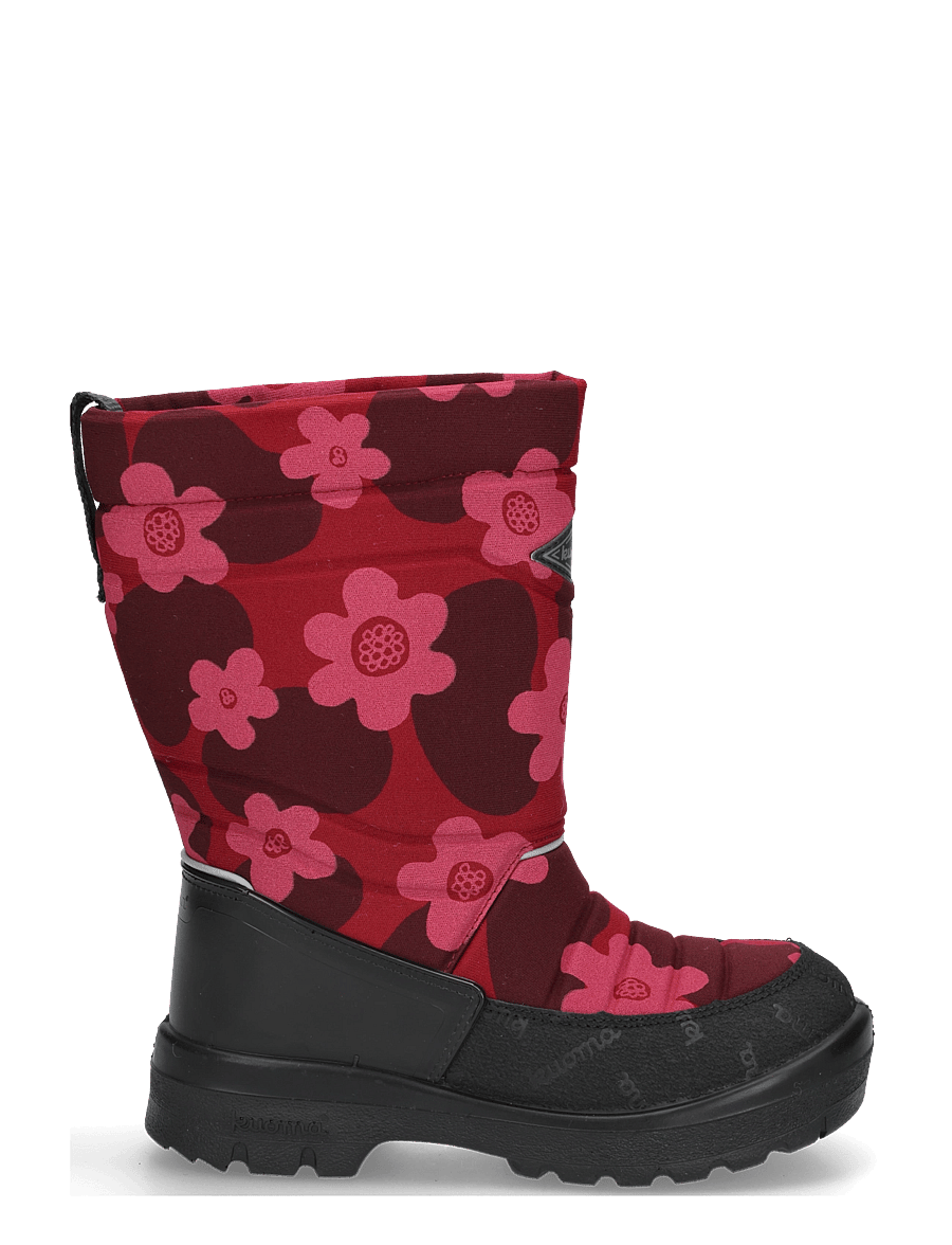 Kuoma - Putkivarsi - winter boots - bordeaux flower - 2