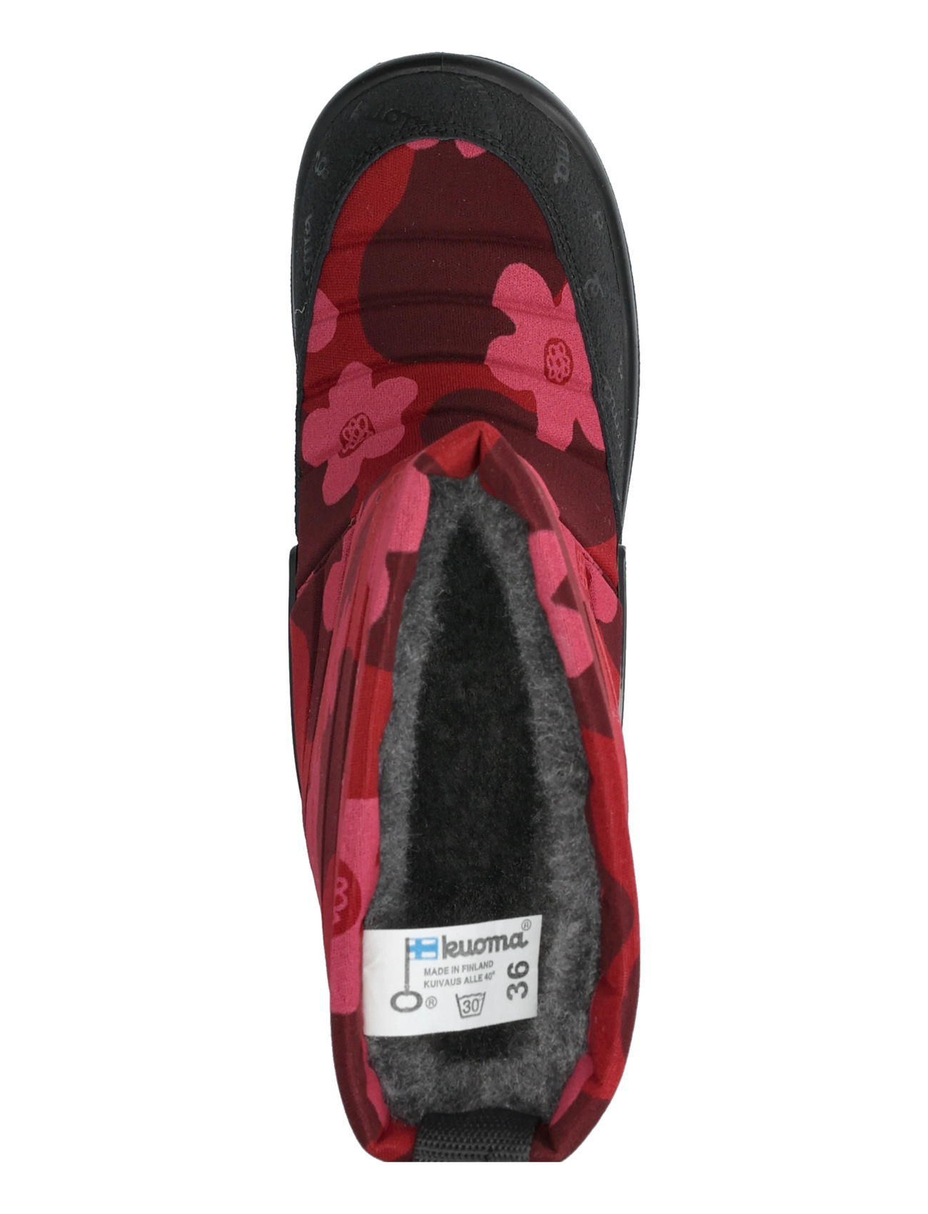 Kuoma - Putkivarsi - winter boots - bordeaux flower - 3