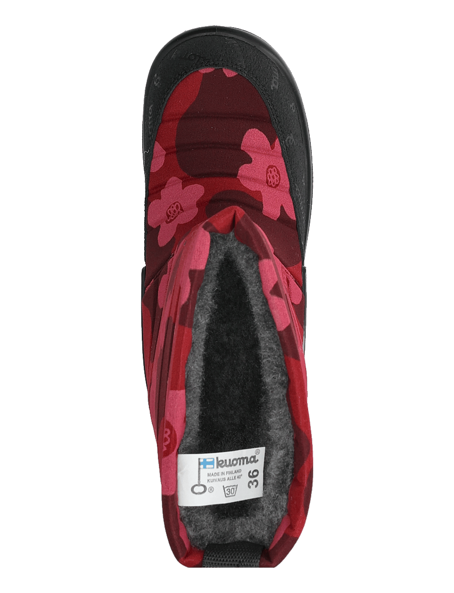 Kuoma - Putkivarsi - winter boots - bordeaux flower - 3