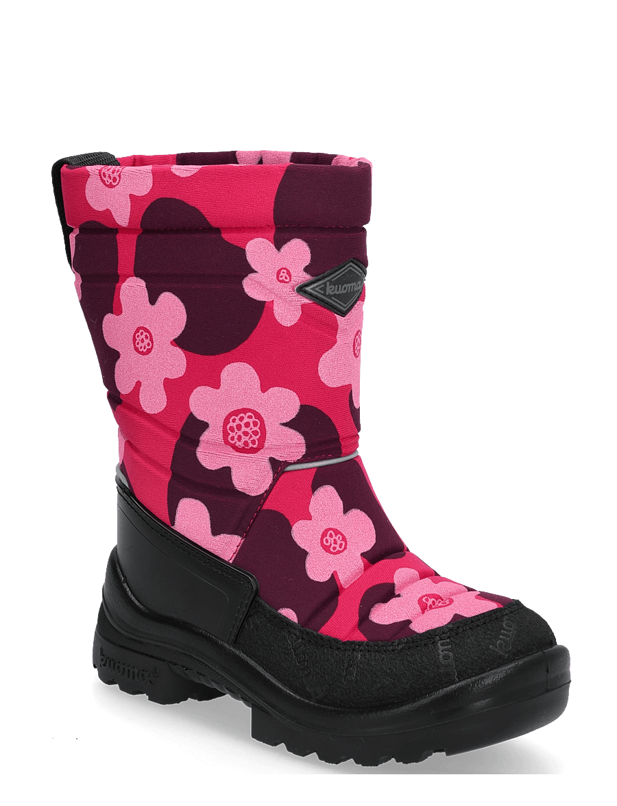 Kuoma - Putkivarsi - winter boots - pink flower - 0