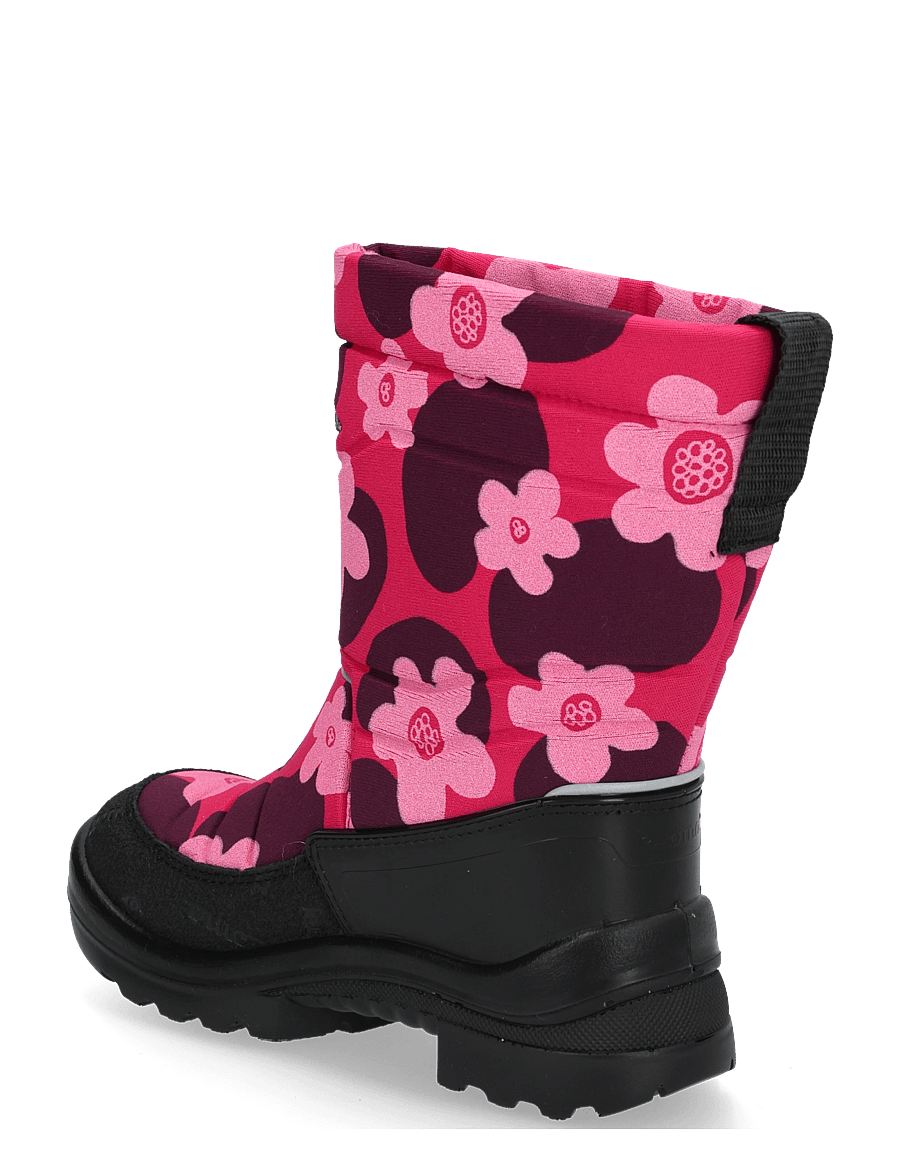 Kuoma - Putkivarsi - winter boots - pink flower - 1
