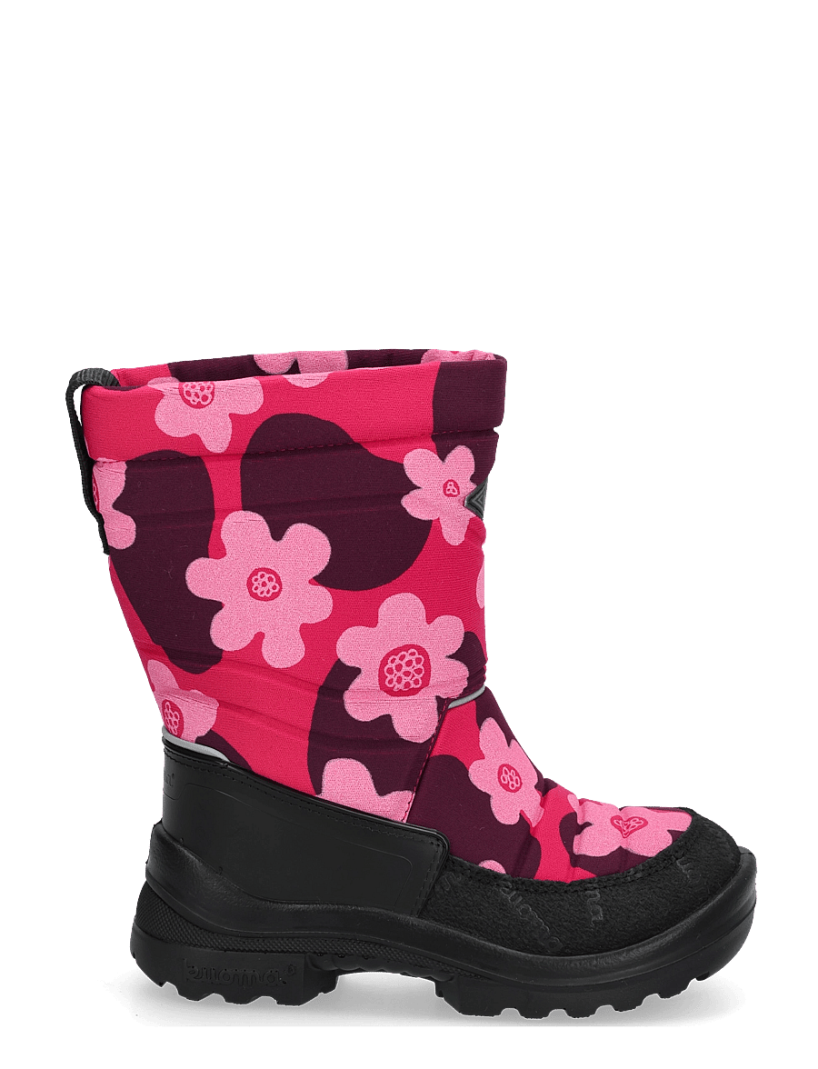 Kuoma - Putkivarsi - winter boots - pink flower - 2