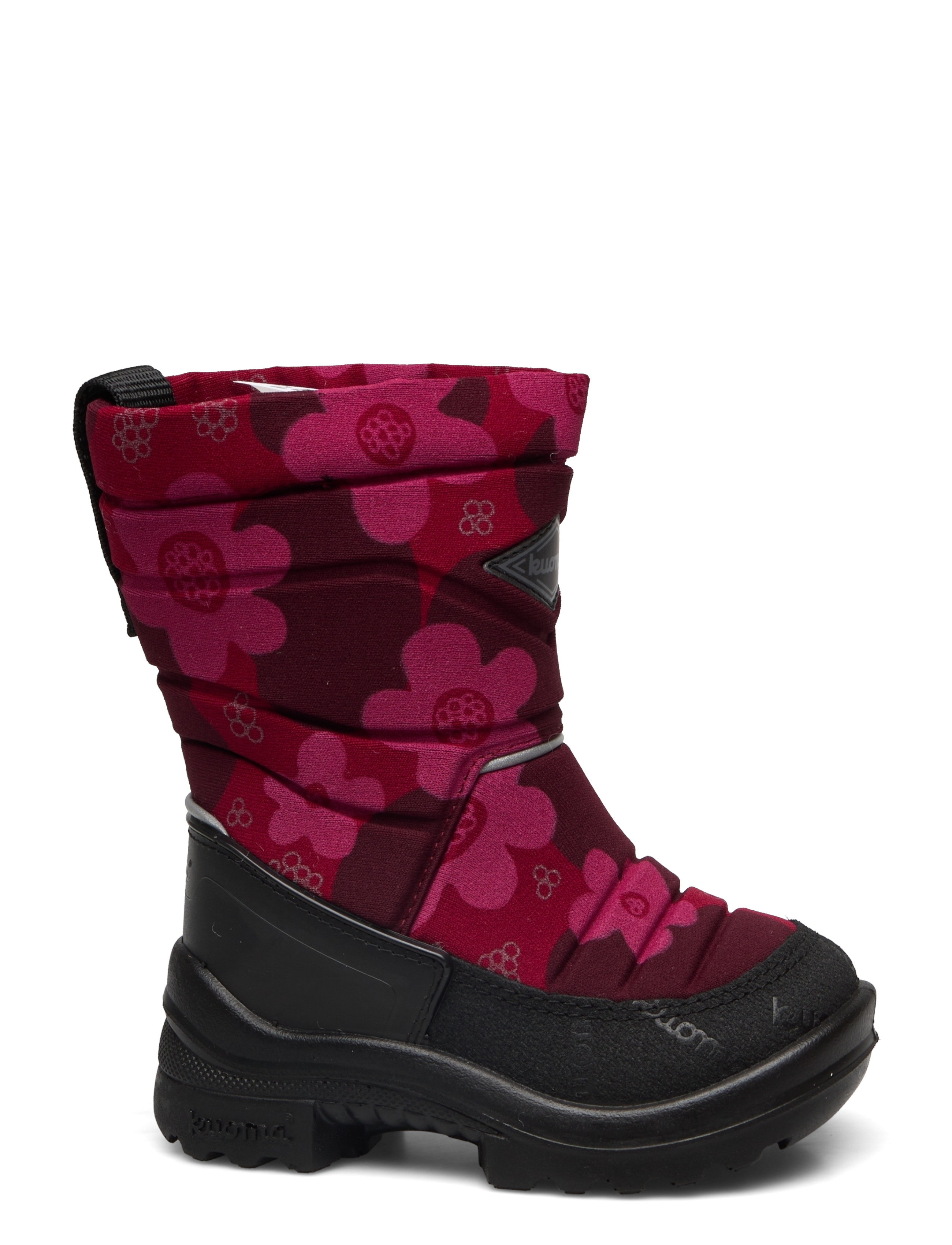 Kuoma - Putkivarsi wool - efterårssko - bordeaux flower reflective - 1