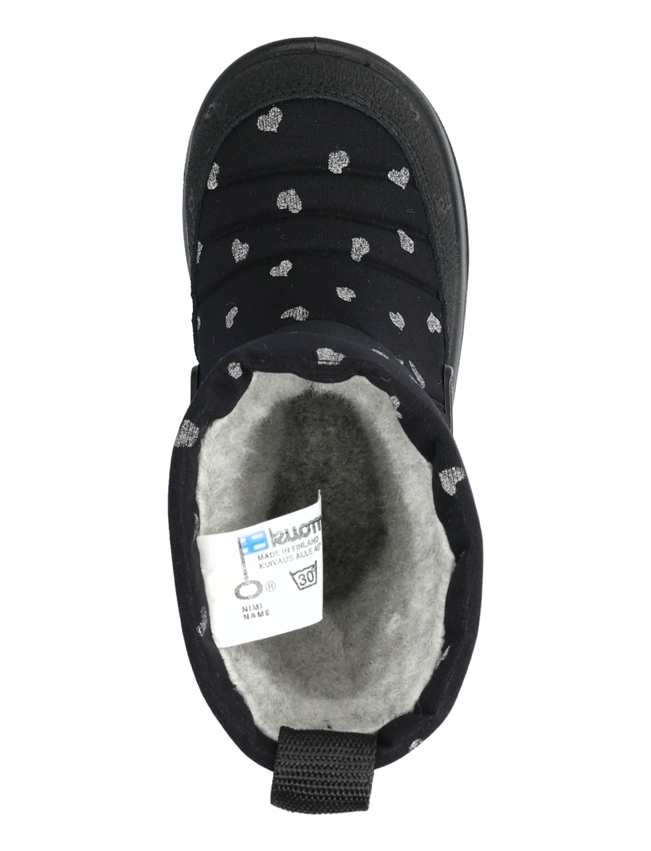 Kuoma - Putkivarsi wool - winter boots - black cute reflective - 3