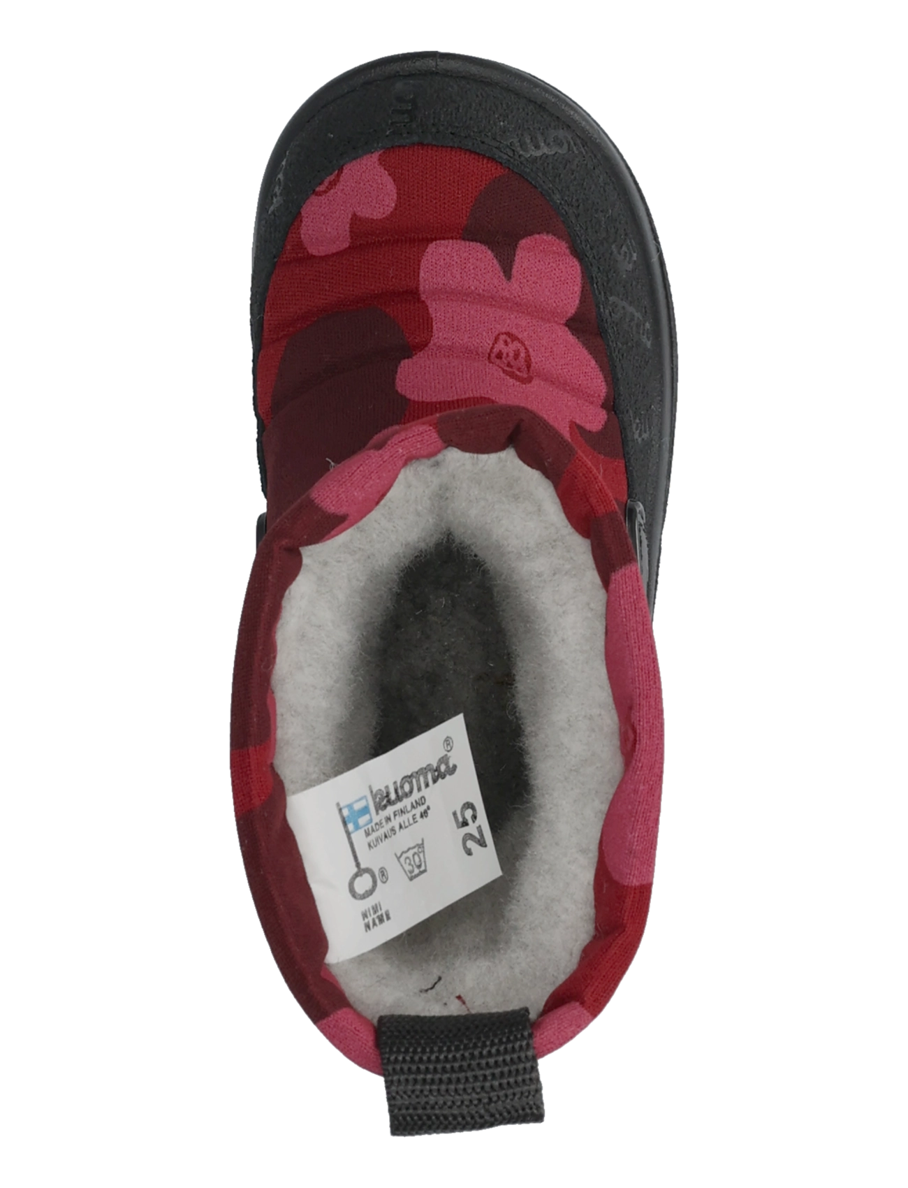 Kuoma - Putkivarsi wool - winter boots - bordeaux flower - 3