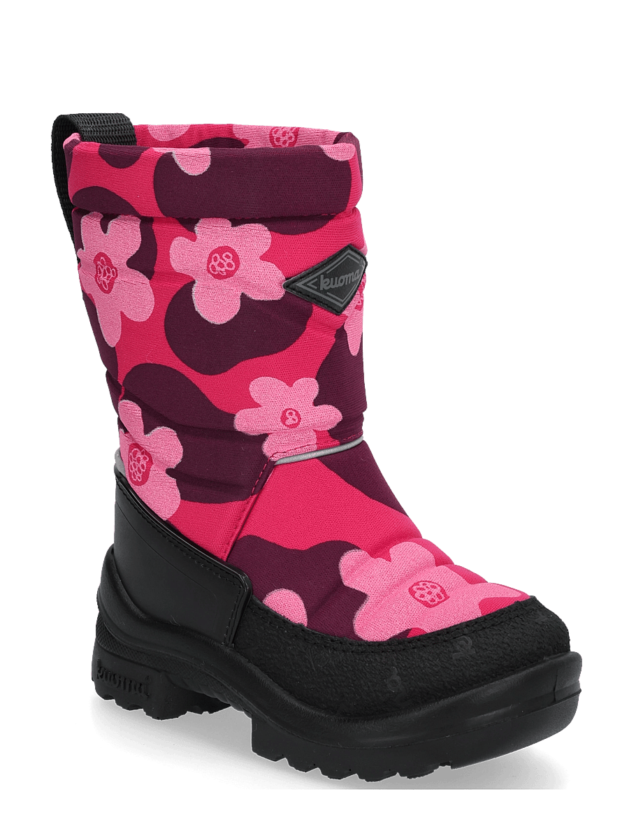 Kuoma - Putkivarsi wool - vinterstøvler - pink flower - 0