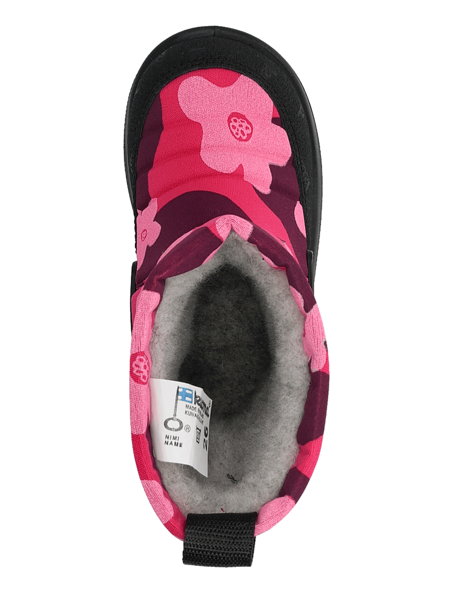 Kuoma - Putkivarsi wool - vinterstøvler - pink flower - 3