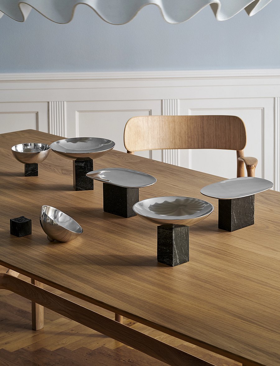 Kylskåpspoesi - SAPOTO Bowl - servierschalen - silver / black - 0