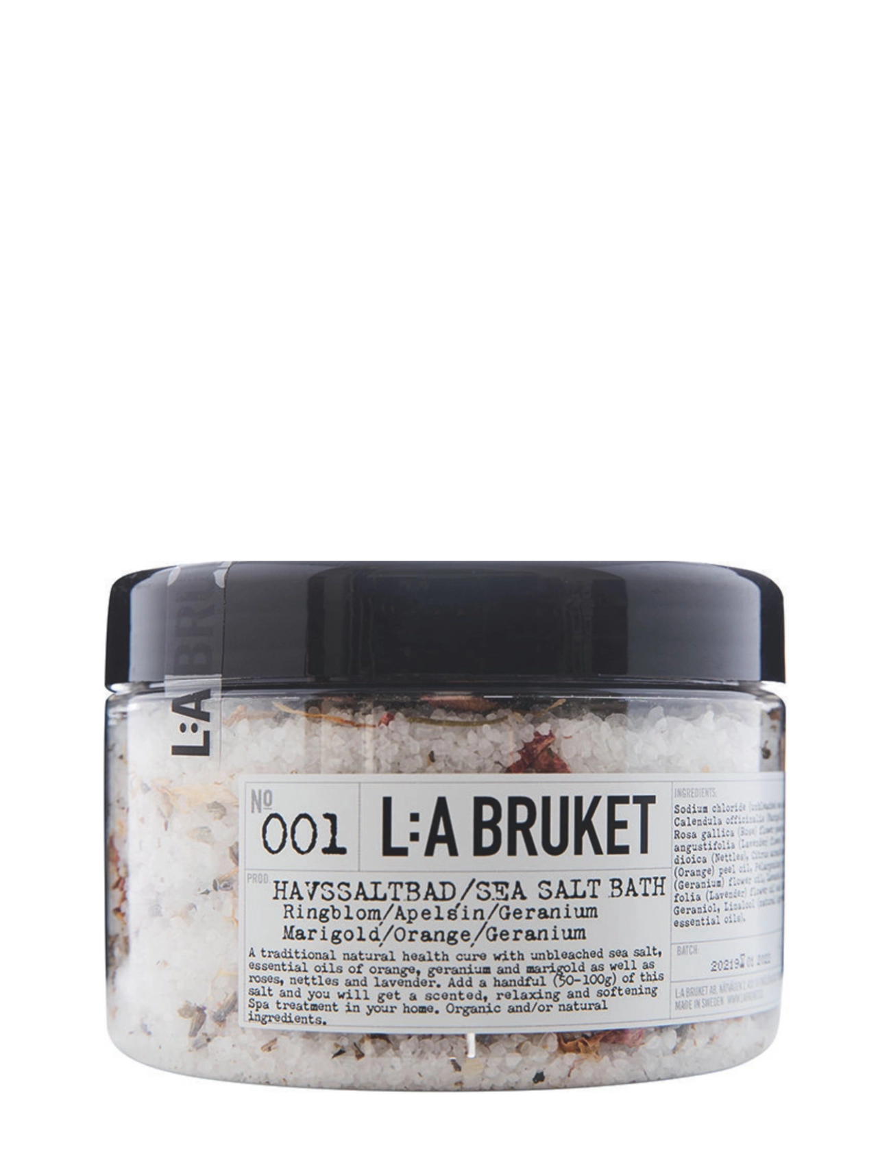 L:a Bruket 001 Sea Salt Bath Marigold/Orange/Geranium, Bath Products, Nude, Str: 450 g