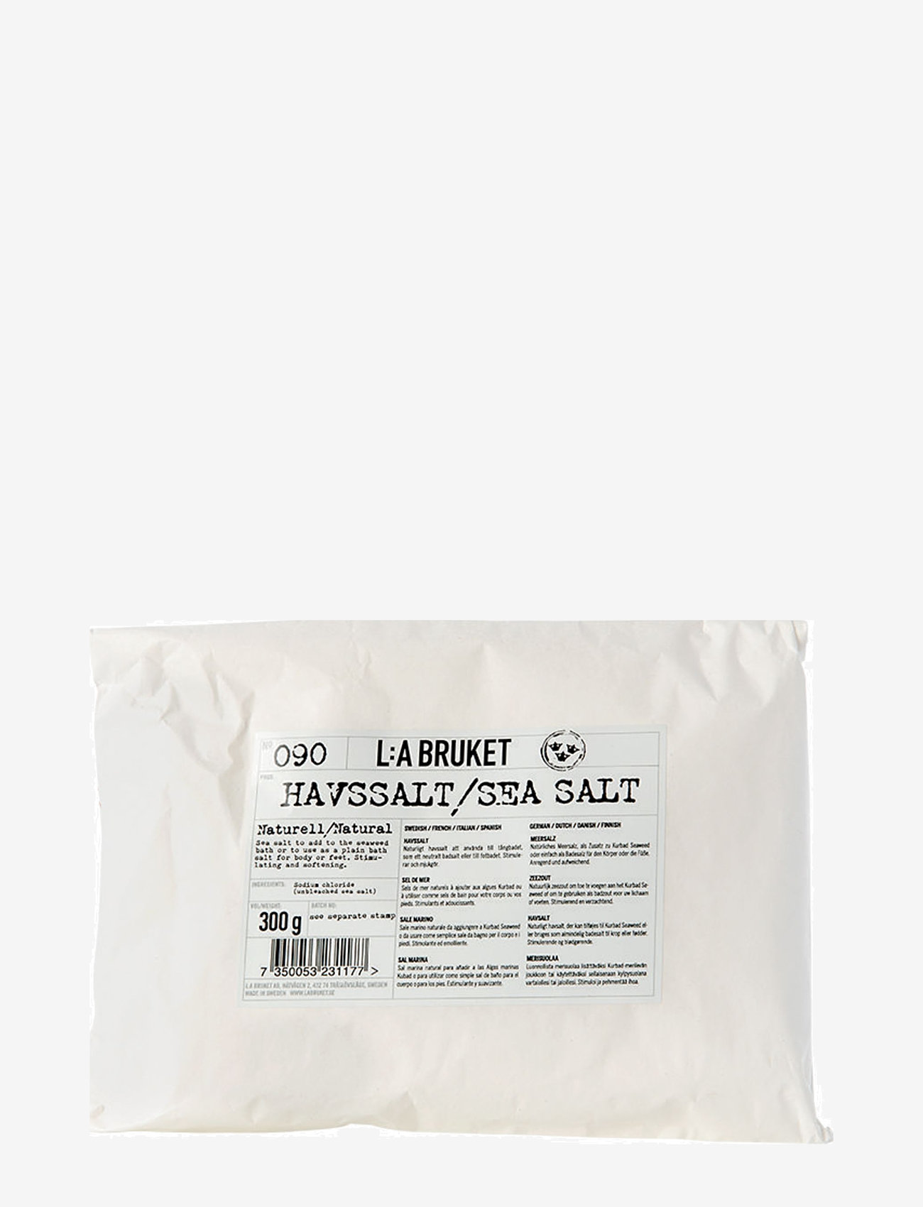 L:a Bruket - 090 Sea Salt - skrub & exfoliering - krop - clear - 0