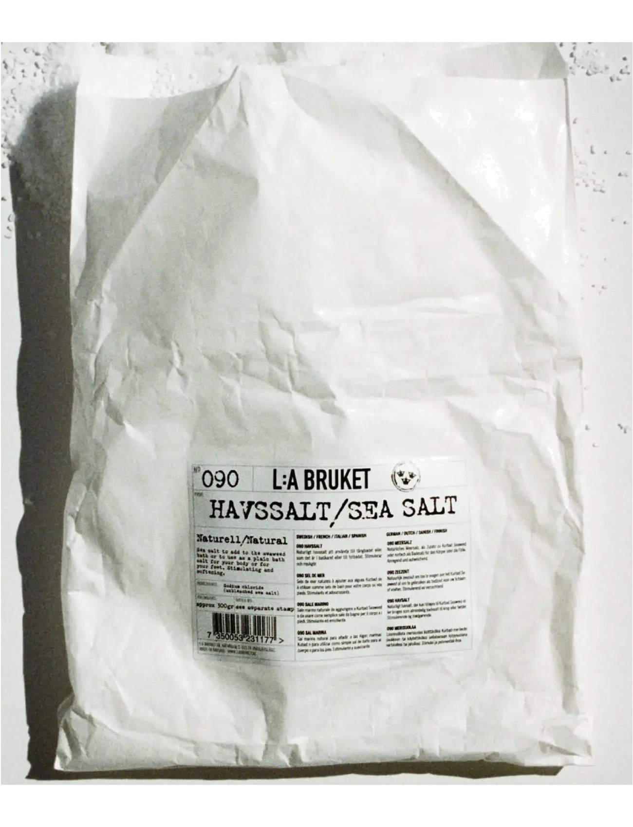 L:a Bruket - 090 Sea Salt - skrub & exfoliering - krop - clear - 0