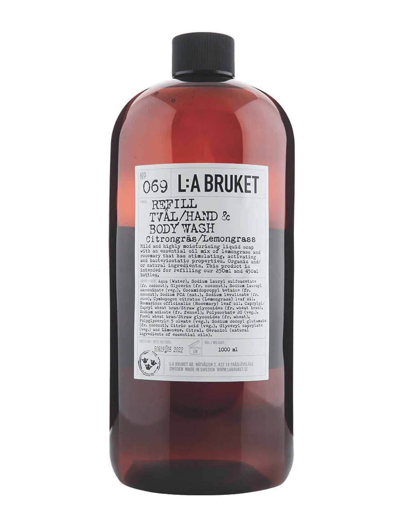 L:a Bruket 069 Refill Hand & Body Wash Lemongrass
