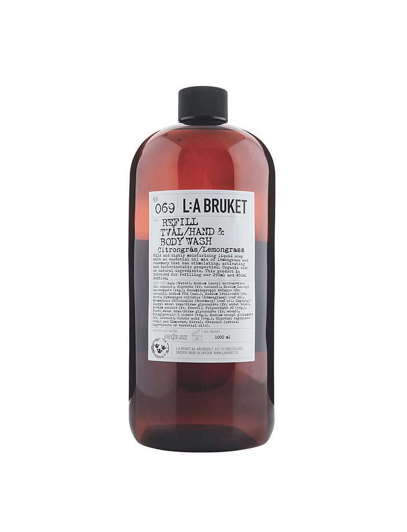 L:a Bruket - 069 Refill Hand & Body Wash Lemongrass - dušigeelid ja õlid - clear - 1