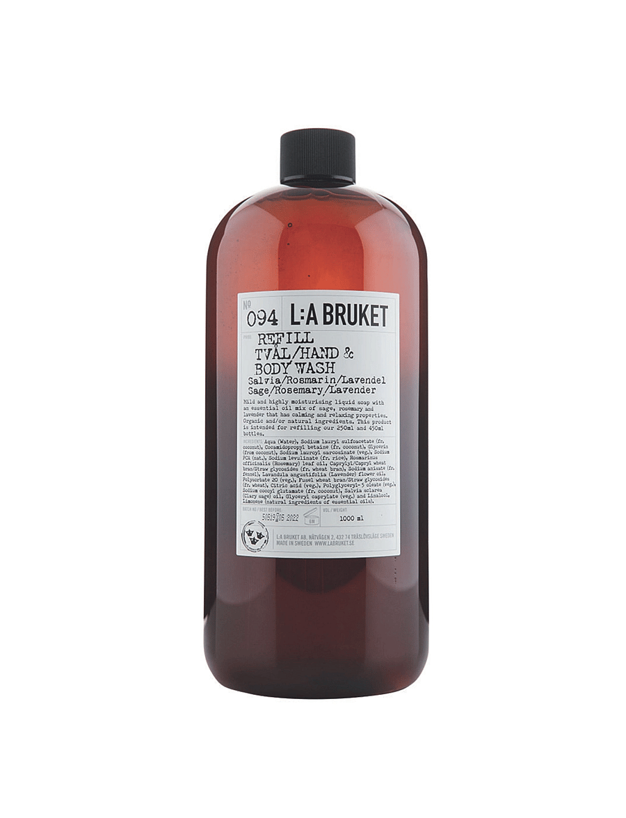 L:a Bruket - 094 Refill Hand & Body Wash Sage/Rosemary/Lavender - duschgel & duscholjor - clear - 0