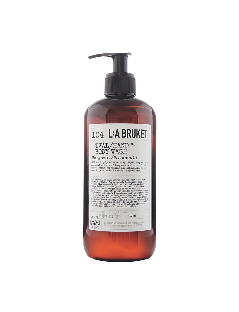 L:a Bruket - 104 Hand & Body Wash Bergamot/Patchouli - dušigeelid ja õlid - clear - 1