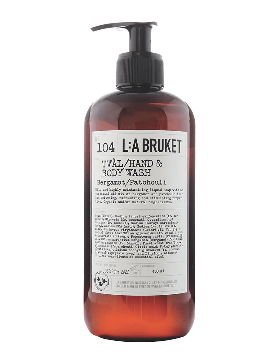 L:a Bruket - 104 Hand & Body Wash Bergamot/Patchouli - suihkugeelit ja öljyt - clear - 0