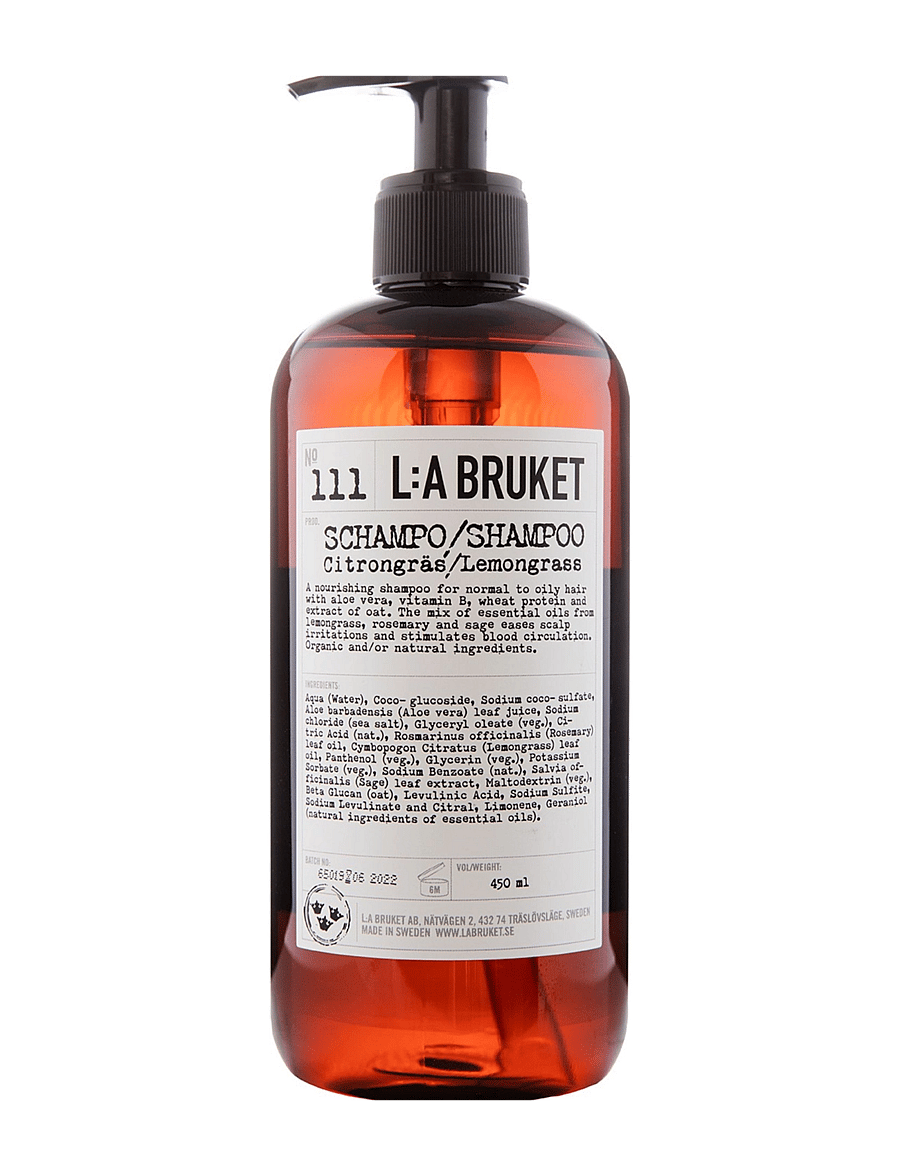 L:a Bruket - 111 Shampoo Lemongrass - hårpleje - clear - 0