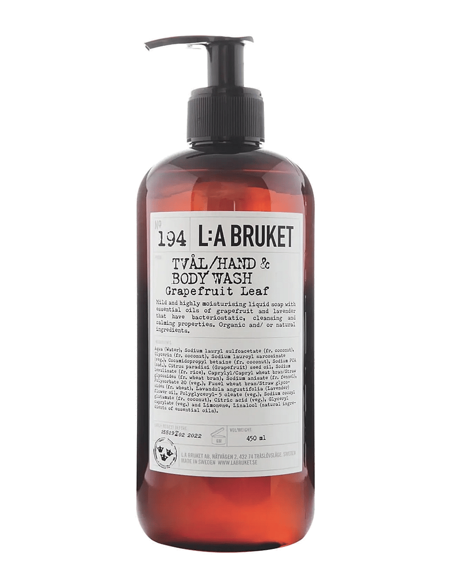 L:a Bruket - 194 Hand & Body Wash Grapefruit Leaf - shower gel & bruseolier - clear - 0