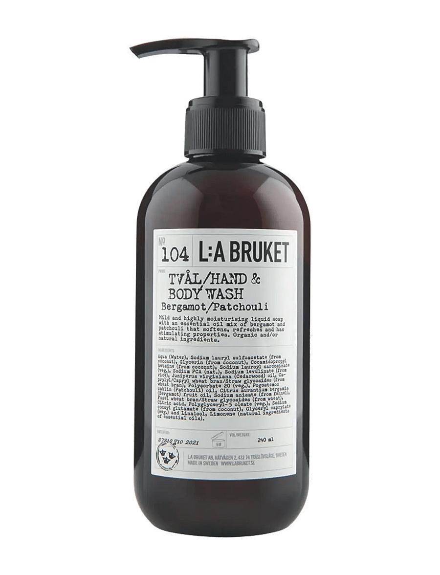 L:a Bruket - 104 Hand & Body Wash Bergamot/Patchouli - suihkugeelit ja öljyt - clear - 0