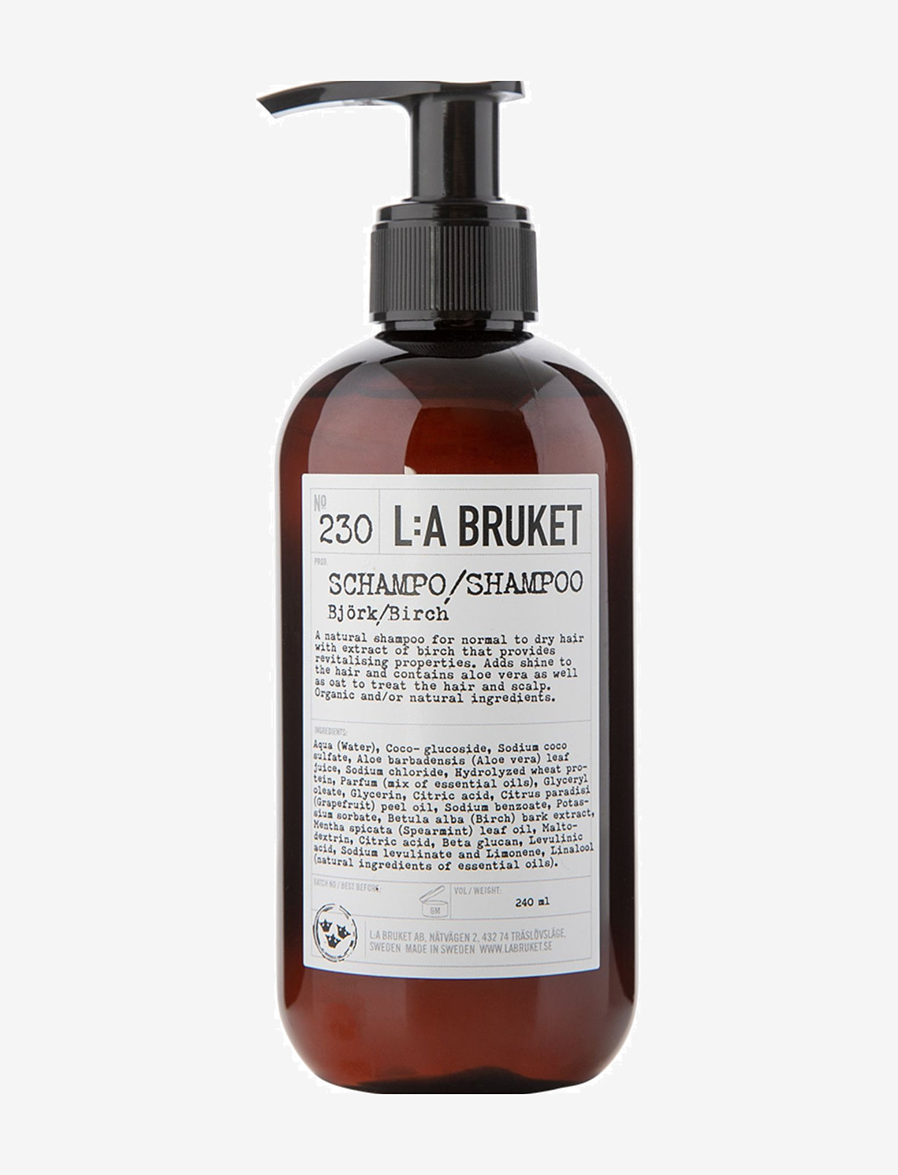L:a Bruket - 230 Shampoo Birch - shampo - clear - 0