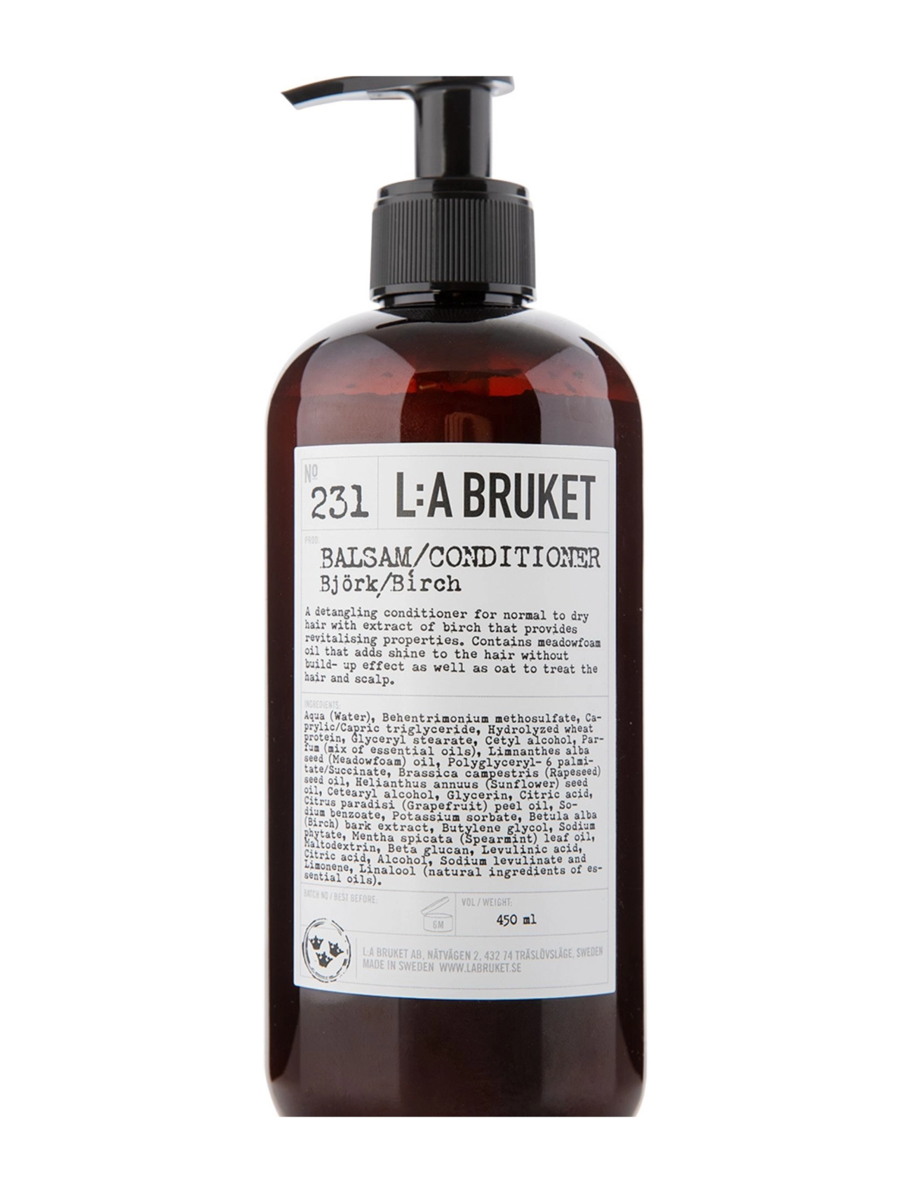 L:a Bruket 231 Conditioner Birch, Balsam, Nude, Str: 450 ML