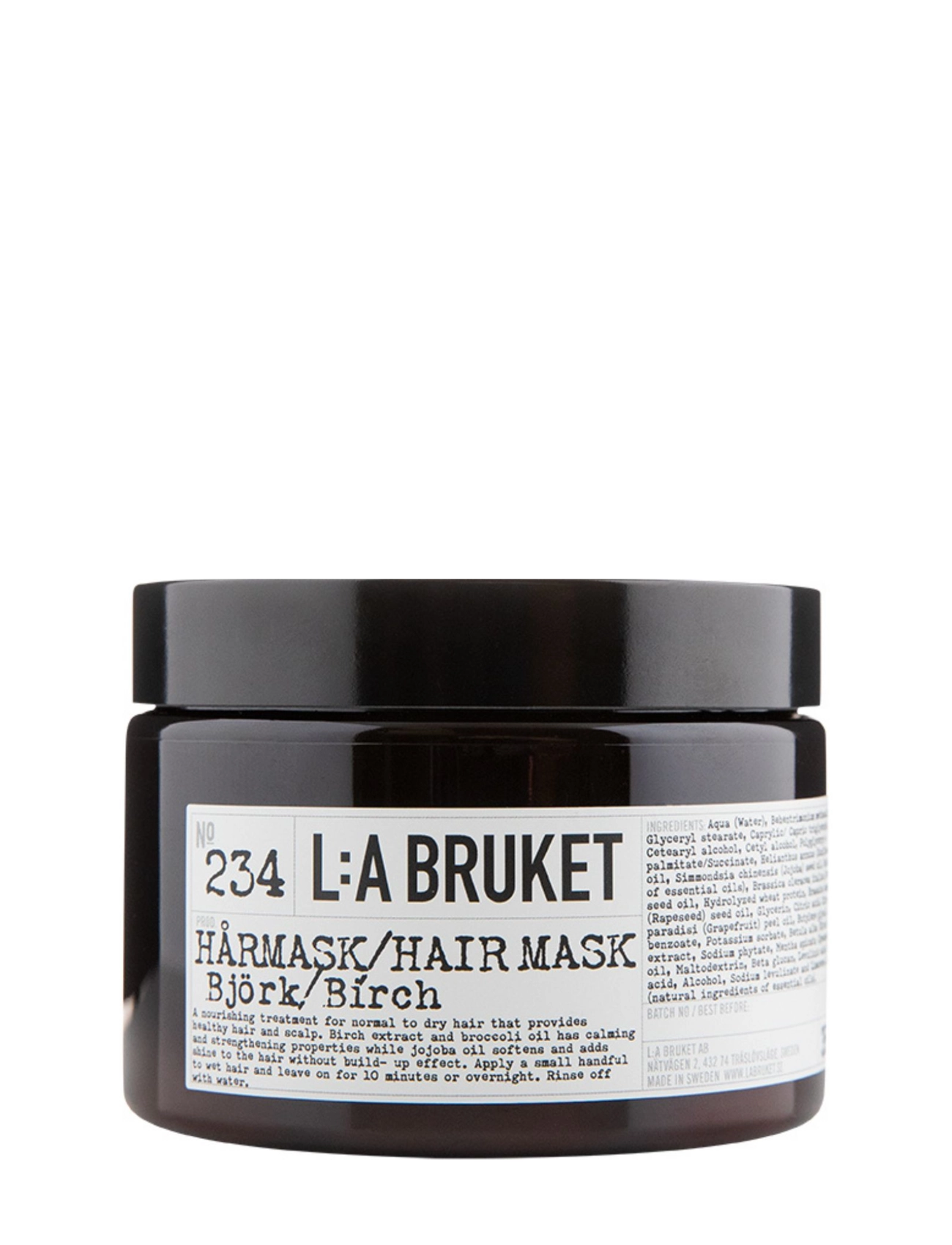 L:a Bruket 234 Hairmask Birch, 350 g, Nude, Pleje > Hårmasker, Dame