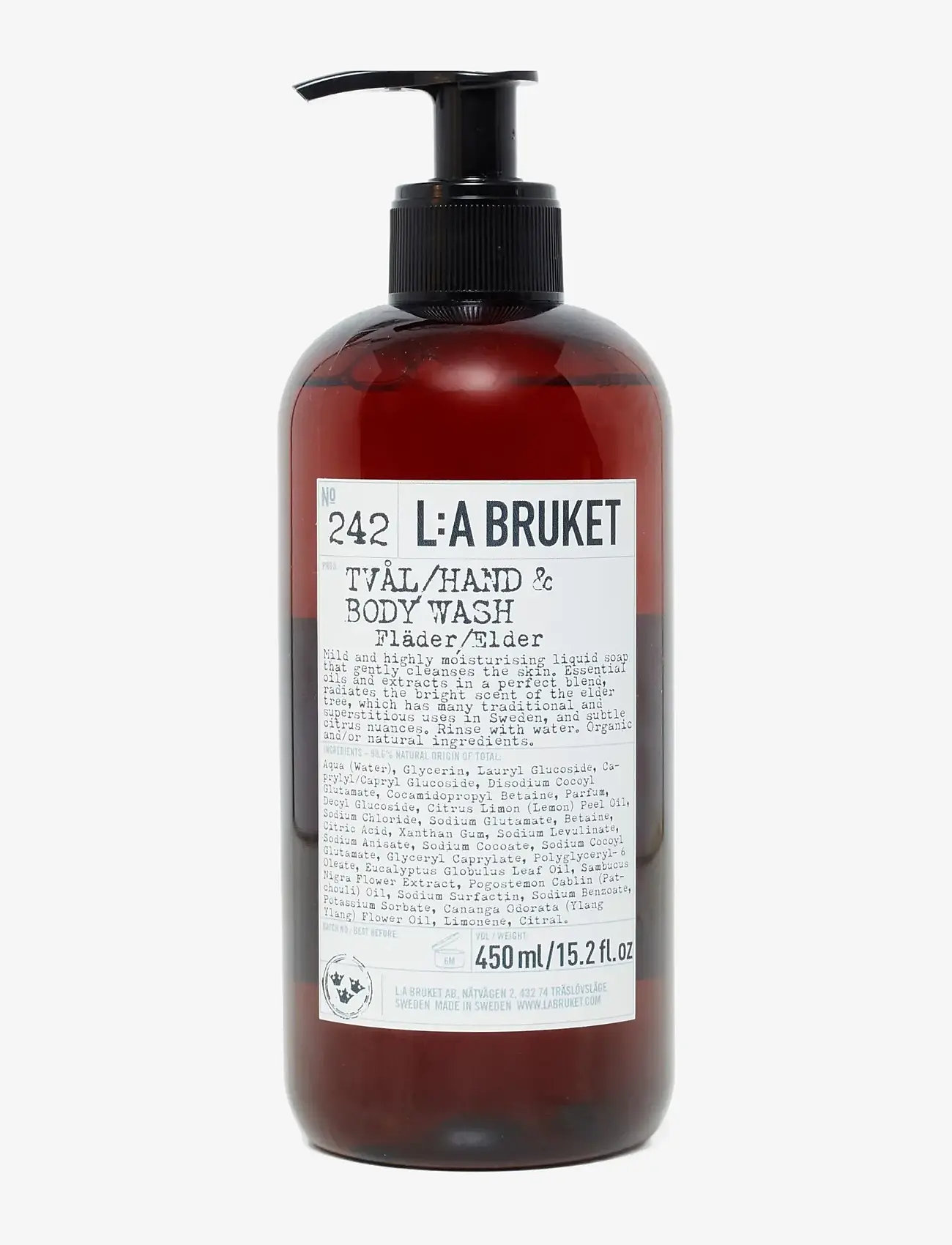 L:a Bruket - 242 Hand & Body Wash Elderflower - shower gel & bruseolier - clear - 1